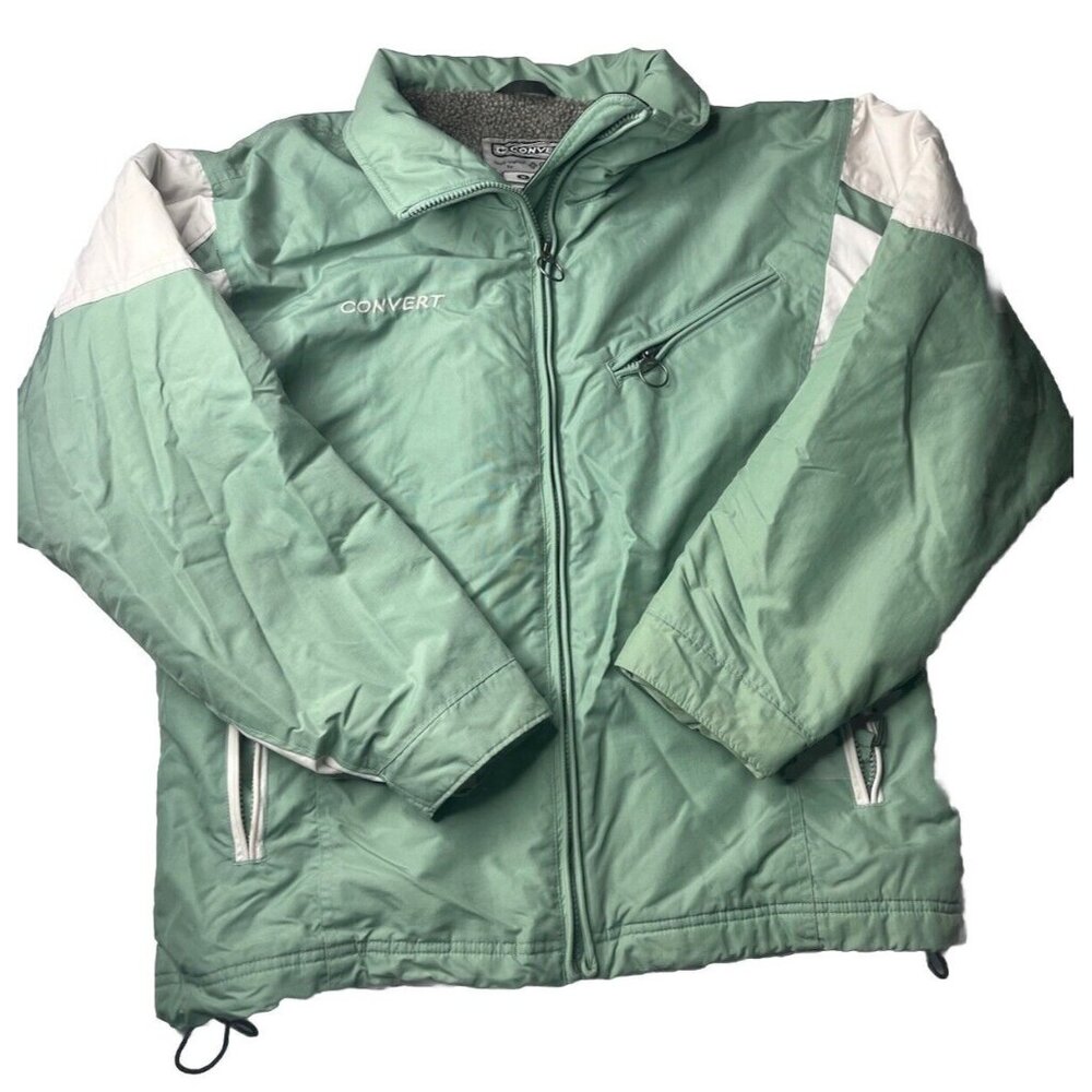 Vtg Columbia Women’s Convert Coat Jacket Full Zip Green‎ Size Medium
